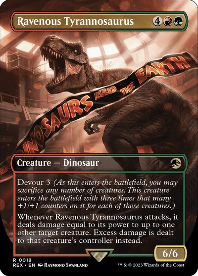 Ravenous Tyrannosaurus Borderless
