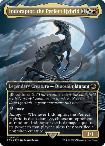 Indoraptor the Perfect Hybrid Borderless Emblem