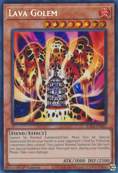 Lava Golem Secret Rare #RA01-EN001