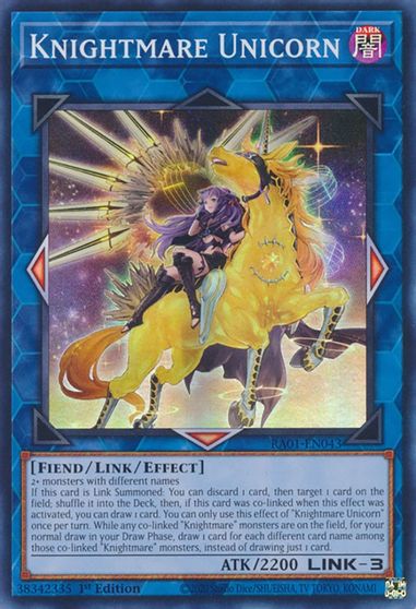 Knightmare Unicorn Alternate Art #RA01-EN043