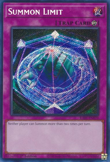 Summon Limit Secret Rare #RA01-EN070