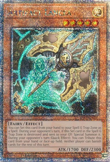 Artifact Lancea Quarter Century Secret Rare #RA01-EN006