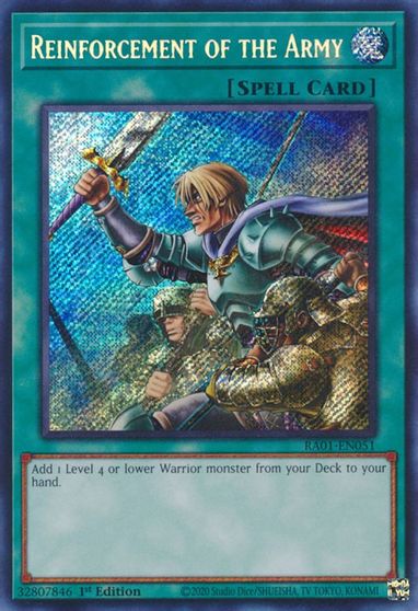 Reinforcement of the Army Secret Rare #RA01-EN051