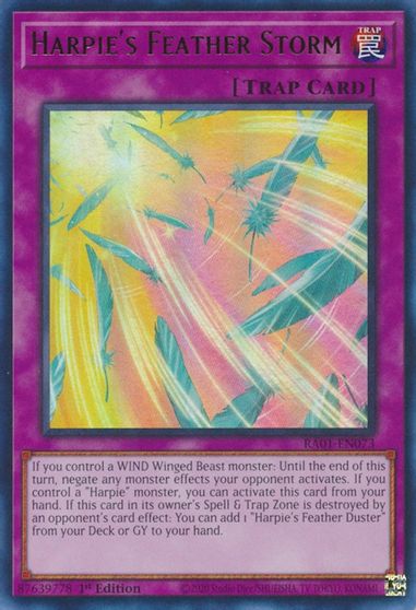 Harpies Feather Storm UR #RA01-EN073