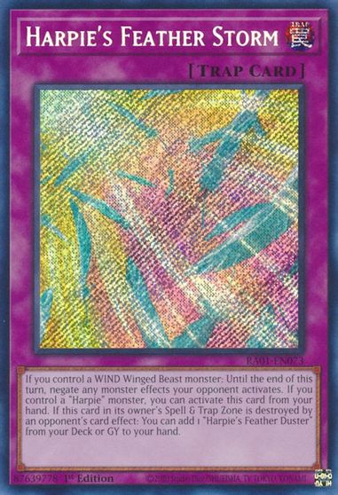 Harpies Feather Storm Secret Rare #RA01-EN073