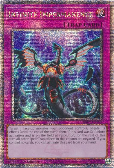 Infinite Impermanence Quarter Century Secret Rare #RA01-EN075