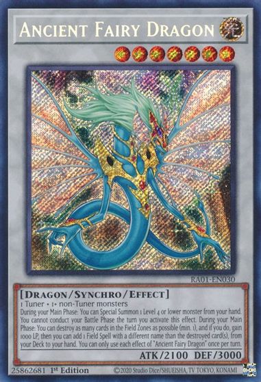 Ancient Fairy Dragon Secret Rare #RA01-EN030