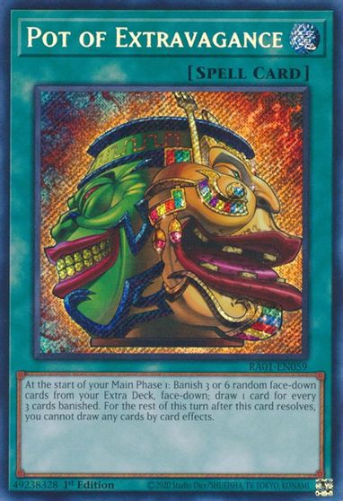 Pot of Extravagance Secret Rare #RA01-EN059