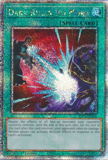 Dark Ruler No More Quarter Century Secret Rare #RA01-EN060
