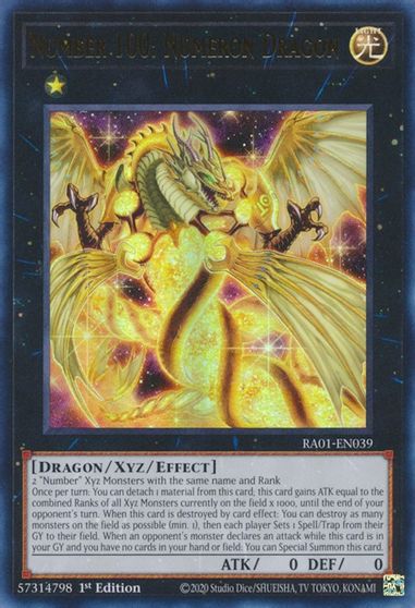 Number 100 Numeron Dragon UR #RA01-EN039