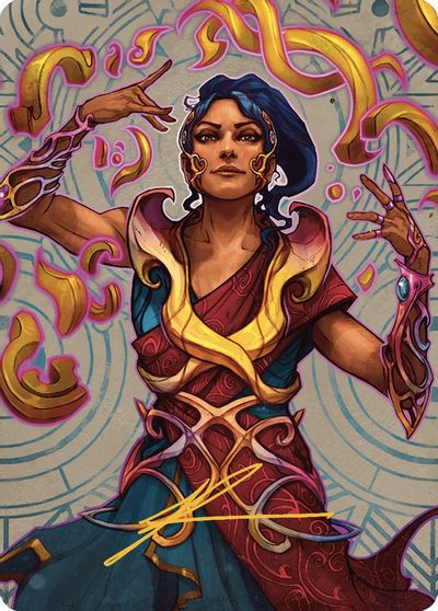 Saheeli the Suns Brilliance Art Card Gold Stamped Signature #52