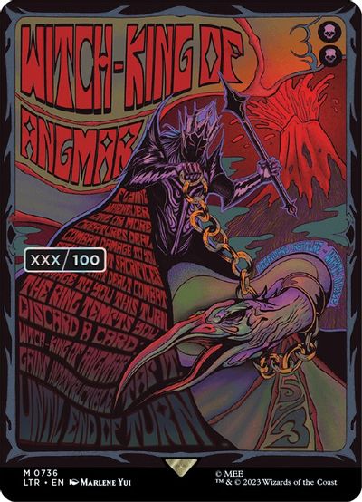 Witch king of Angmar Borderless Poster Serial Numbered #736