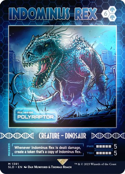 Indominus Rex Polyraptor Rainbow Foil #1391