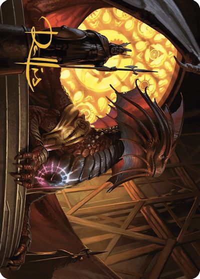 Niv Mizzet Guildpact Art Card 21 49 Gold Stamped Signature