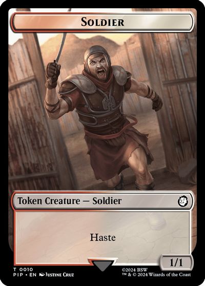 Soldier 0010 Warrior Double Sided Token #10 // 5