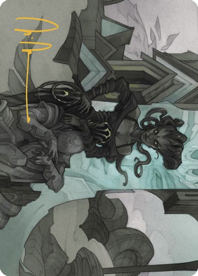 Vraska Joins Up Art Card Gold Stamped Signature #34