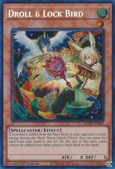 Droll and Lock Bird Alternate Art Secret Rare #RA02-EN006