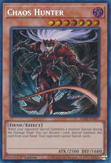 Chaos Hunter Secret Rare #RA02-EN007