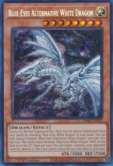 Blue Eyes Alternative White Dragon Secret Rare #RA02-EN010