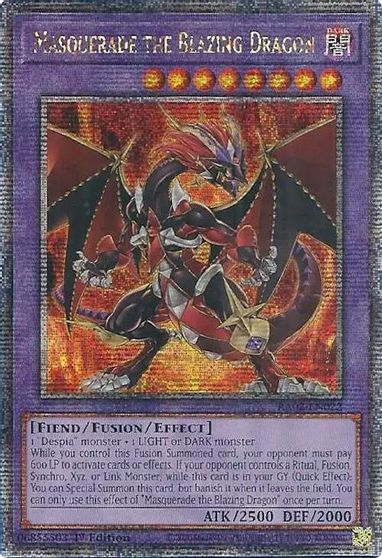 Masquerade the Blazing Dragon Quarter Century Secret Rare #RA02-EN022