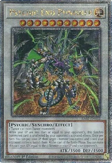 Psychic End Punisher Quarter Century Secret Rare #RA02-EN032