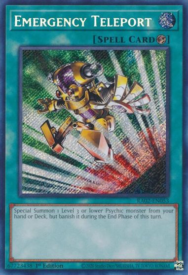 Emergency Teleport Secret Rare #RA02-EN053