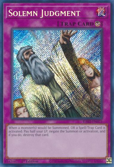 Solemn Judgment Secret Rare #RA02-EN075