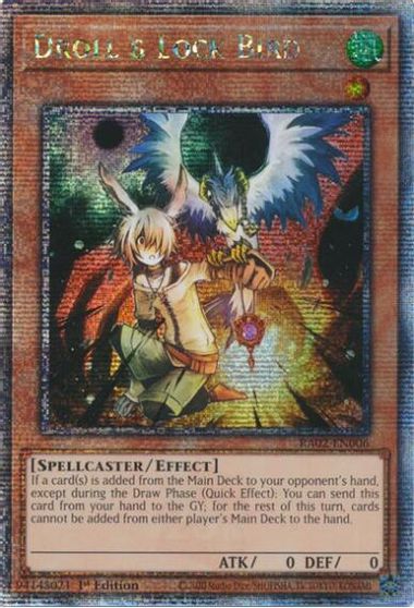 Droll and Lock Bird Quarter Century Secret Rare #RA02-EN006