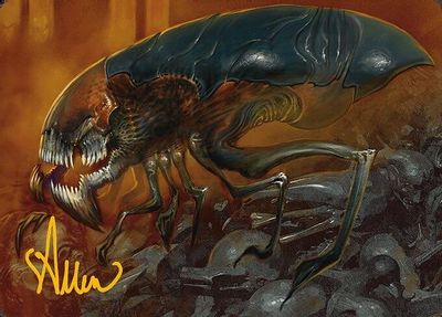 Cranial Ram Art Card Gold Stamped Signature #13