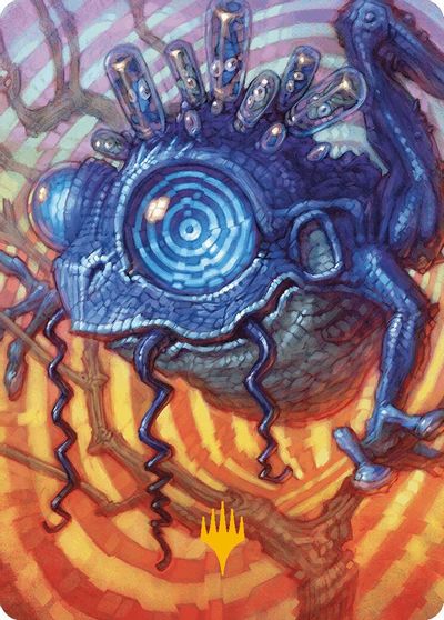 Psychic Frog Art Card Gold Stamped Planeswalker Symbol #41