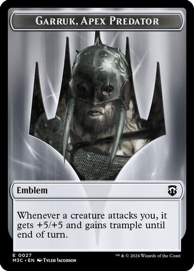 Emblem Garruk Apex Predator Saproling Double Sided Token #27 // 21