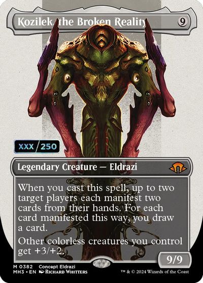 Kozilek the Broken Reality Borderless Serial Numbered #382