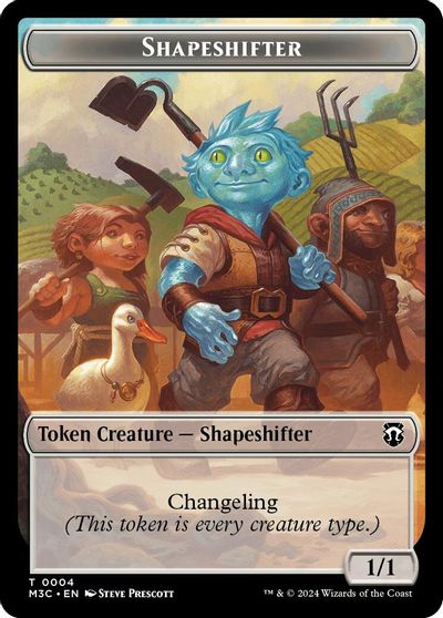 Shapeshifter 0004 Ripple Foil Copy Double Sided Token #4 // 1