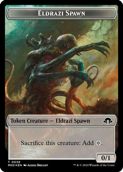 Eldrazi Spawn Ripple Foil Eldrazi Scion Double Sided Token #38 // 3