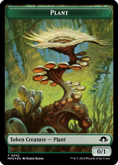 Plant Ripple Foil Zombie Double Sided Token #42 // 21
