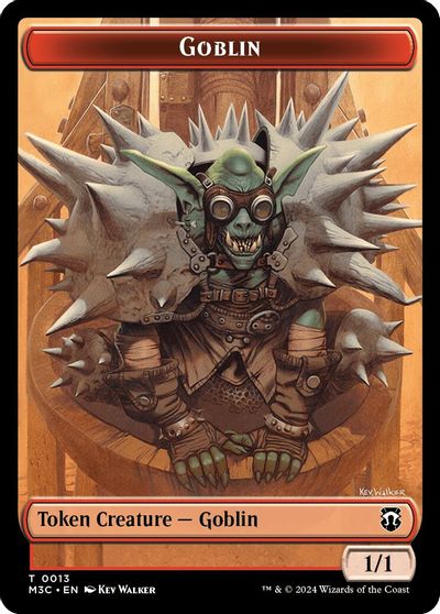 Goblin Ripple Foil Tarmogoyf Double Sided Token #13 // 22