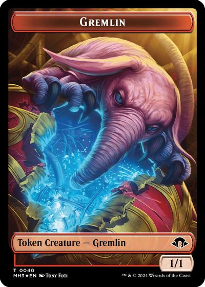 Gremlin Ripple Foil Copy Double Sided Token #40 // 1
