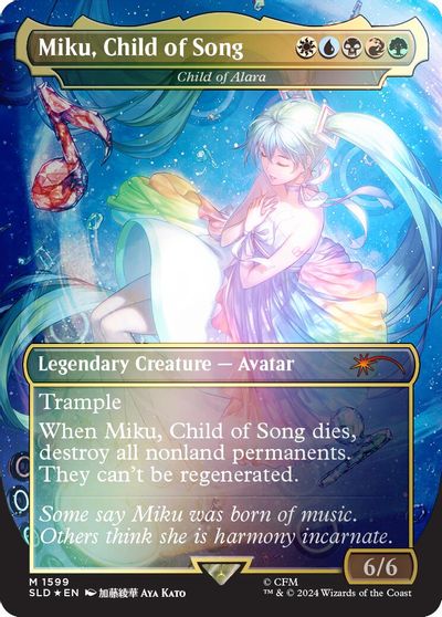 Miku Child of Song Child of Alara Rainbow Foil #1599