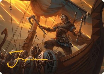 Eivor Battle Ready Art Card Gold Stamped Signature #18