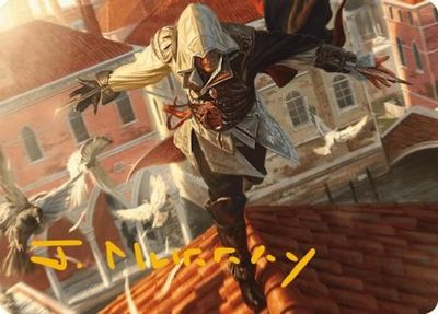 Ezio Blade of Vengeance Art Card Gold Stamped Signature #19