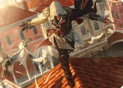 Ezio Blade of Vengeance Art Card Gold Stamped Signature