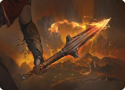 The Spear of Leonidas Art Card Gold Stamped Signature