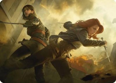 Mary Read and Anne Bonny Art Card Gold Stamped Signature