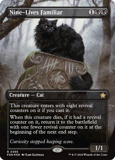 Nine Lives Familiar Borderless Mana Foil