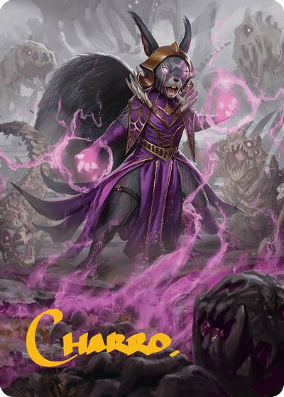Liliana of the Dark Realms Art Card Gold Stamped Signature #51