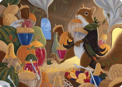 Stocking the Pantry Art Card Gold Stamped Signature #24