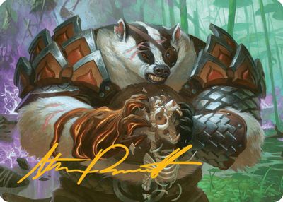 Hugs Grisly Guardian Art Card Gold Stamped Signature #27