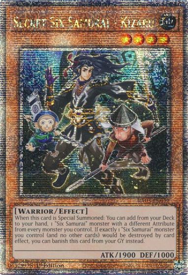 Secret Six Samurai Kizaru Quarter Century Secret Rare #RA03-EN017
