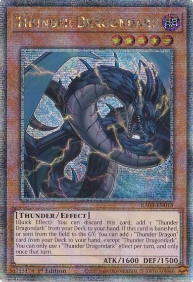 Thunder Dragondark Quarter Century Secret Rare #RA03-EN018