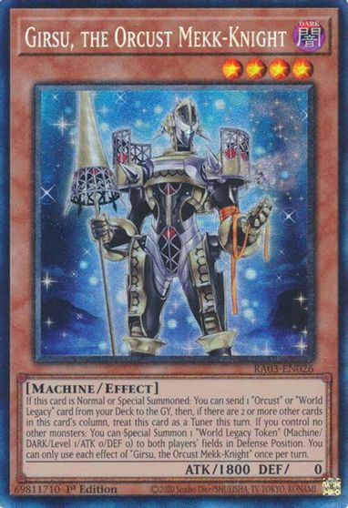 Girsu the Orcust Mekk Knight PCR #RA03-EN026